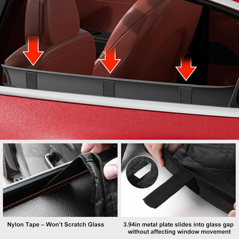 Surfcabin Dog Car Door Protector – 20% Larger Design for Sedans, Family Cars and Small SUVS, 2 Packs Thickened PU Material Waterproof Door Panel Covers, Protects Doors from Dog Scratching - Image 2